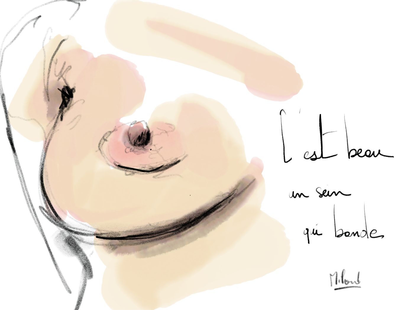 Dessin de live, Dessins de seins